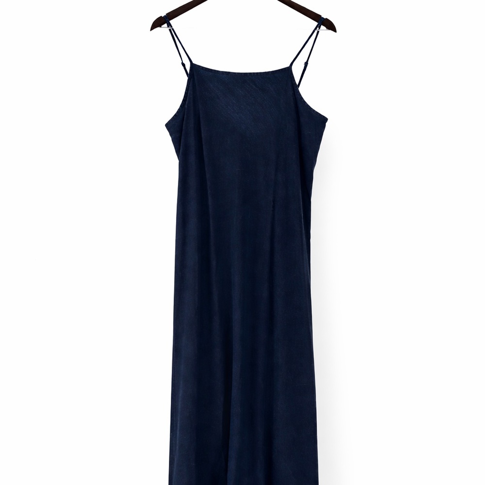 GAP Dark Blue Midi Dress with Spaghetti Straps
